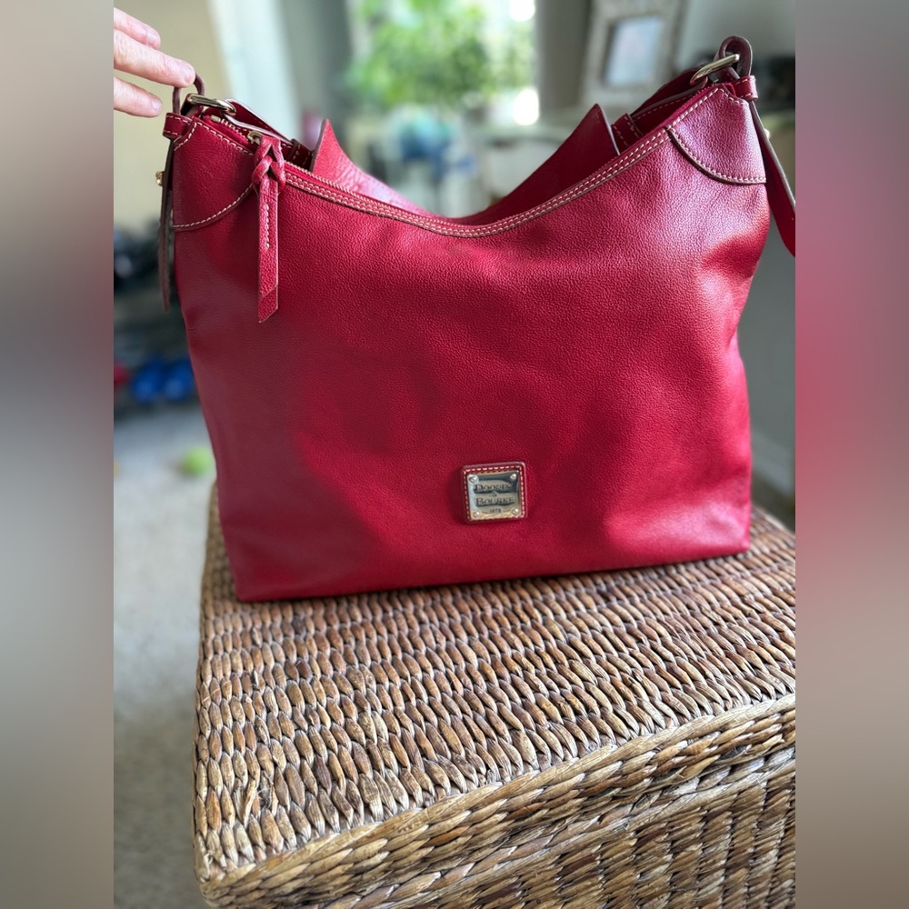 Dooney & Bourke Vibrant Red Hobo Bag - Picture 4 of 6